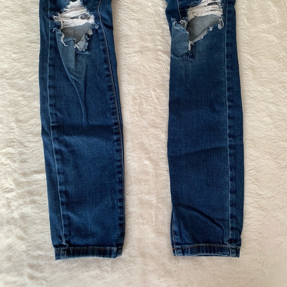 Ripped Dark Wash Garage Jeans - Picture 2 of 4